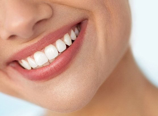 Closeup of a woman smiling