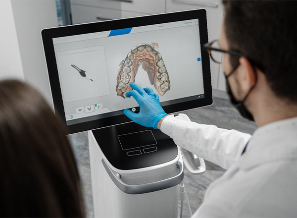 Dentist using an iTero digital impression system (iTero Digital Impressions)